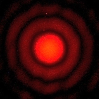 Diffraction pattern from 0.08-mm diameter hole